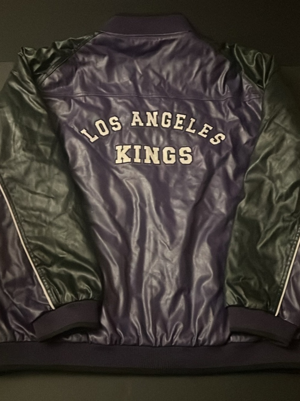 NHL Los Angeles Kings Purple and Black Varsity Bomber Jacket
